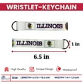 thumbnail image 2 of Wristlet Keychain - State Flag Illinois - USA - K072 |  Flag Keychain for Keys, ID Badge Holder, Phone, and More | Perfect for Badges  ID Holders, 2 of 9
