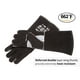thumbnail image 5 of Guantes para chimenea RAPICCA, resistentes al calor, de piel negra, 5 of 7
