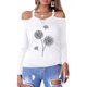 thumbnail image 1 of Blusa informal de manga larga con cuello en V y hombros descubiertos para mujer Fridja  FKASFK3868, 1 of 5