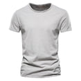 thumbnail image 1 of Prolriy Chemises pour Hommes, T-Shirt en Coton à Manches Courtes Couleur Confortable Haut Chemises Hommes Gris TG, 1 of 3