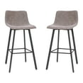 thumbnail image 5 of Flash Furniture Caleb 28.75"H Square Adjustable Low Back Barstool, Gray/Black, 5 of 11