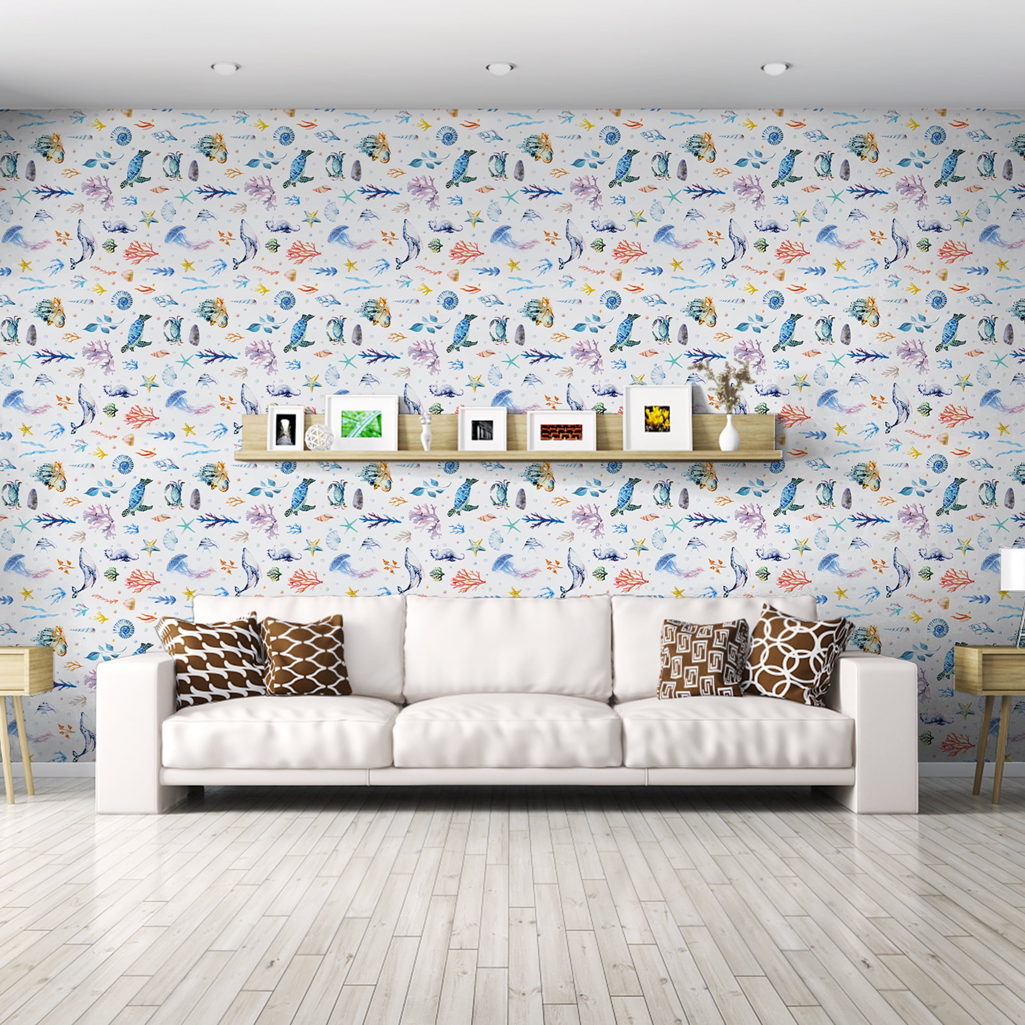 UMIGGEE Peel and Stick Wallpaper Self Adhesive See Animals Contact Paper 17.7" x 118" Wallpaper Removable Decorative Vinyl for Room and Furniture Decoration