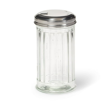 Design Sugar Jar - Modern Sugar Dispenser Retro Style 10oz Glass Jar With Stainless Steel Lid - Sugar/Coffee/Tea Dishwasher Safe For Home or Restaurant