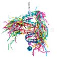 thumbnail image 1 of 5 Piece Set Parrot Toy Chewing Toy Drawing Toy Finger Set Zanthoxylum Bungeanum Wood Paper Silk Woven Tube Toy Set, 1 of 7