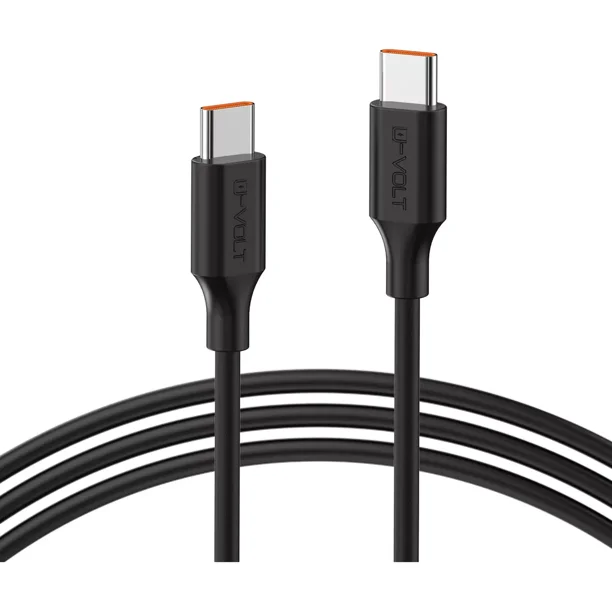 Cable Tipo C A Tipo C Carga Rápida 2.4a U-volt Color Negro Vcbl004