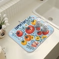 thumbnail image 4 of Yayeee Dish Drying Mat for Kitchen Counter 18" x 24" Microfiber Super Absorbent Coffee Decorative Pad, Yellow Floral Tomatoes, 4 of 9