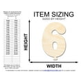 thumbnail image 2 of Unfinished Wood Balloon Number 6 Shape | DIY Craft Cutout 42" / 3/4", 2 of 3
