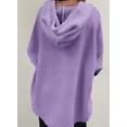 thumbnail image 3 of Sudadera con capucha SHEWIN Oversized para mujer, color morado, talla L, 3 of 4