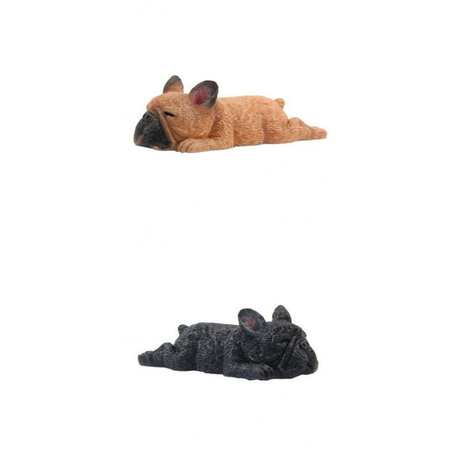 2 Unids Zulema Perro Corgi dormido de Resina Artesanía Decoraciones Cumpleaños Navidad