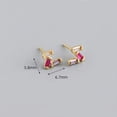 thumbnail image 4 of QQTDFG 925 Sterling Silver Triple Baguette CZ Stud Earrings F1144-C - Silver with Triple-color S..., 4 of 9