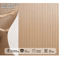thumbnail image 5 of Peel and Stick 3D PVC Slat Wall Panels, 112"x16" Self-Adhesive Faux Wood Grain Wallpaper Panel,  Wall Décor for Accent Walls in Bedroom, Living Room, Office, Dining Room(Light Oak, 12.4 sq.ft), 5 of 9