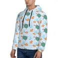 thumbnail image 2 of KLL Turtles And Goldfish Print Mens Hoodie Long Sleeve Casual Pullover Hooded Sweatshirt Fashion Drawstring Hoodies with Pocket-4X-Large, 2 of 6
