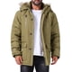 thumbnail image 1 of Abrigo de invierno cálido INSPIRE CHIC para hombres, forrado de felpa, grueso, con capucha, chaqueta 2XL amarillo verde, 1 of 6