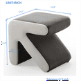 thumbnail image 3 of Tcbosik Arrow Design Footstool, Creative Upholstered Velvet Ottoman, Multifunctional Footrest for Hallway Entryway, Small Coffee Table for Living Room Bedroom, Grey, 3 of 6