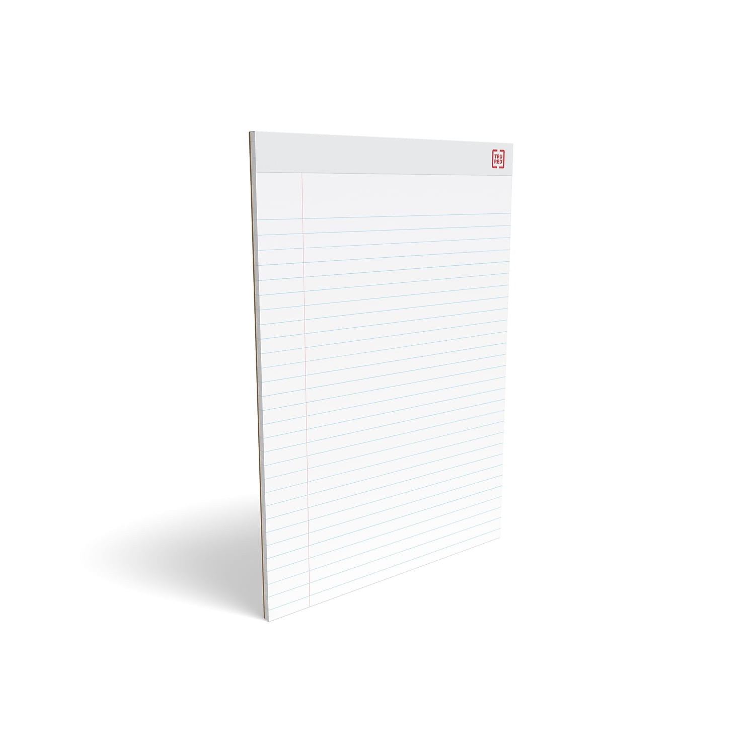 Staples TRU RED Notepad 8.5" x 11.75" Wide Ruled White 50 Sheets/Pad Dozen Pads/Pack (TR58188)