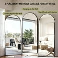 thumbnail image 4 of GRAHMCY 71"x 26" Arched Full Length Mirror Full Body Floor Mirrors, Black, 4 of 6