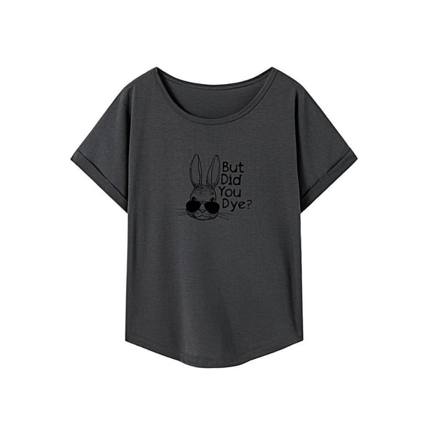 Camiseta de manga corta para mujer, camiseta con cuello redondo para desplazarse, caminar, regalo para mujer SG
