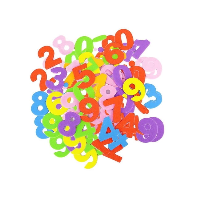 4 Bags Kids Craft Stickers DIY Diary Embellishments Tag Scrapbooking Art Adhesive Tag Numbers