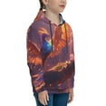 thumbnail image 3 of Rateoe Fantasy Bird Illustration Pattern Boys Hoodie, Youth Pullover Hooded Sweatshirt, Kangaroo Pocket Hoodie for Kids-X-Large, 3 of 6