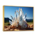 thumbnail image 2 of Designart "Selenite White and Blue Spiritual Stone" Meditation Floater Framed Wall Art Print, 2 of 7