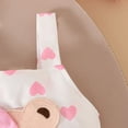 thumbnail image 6 of CAUYDY Toddler Girls Summer Outfits Set Infant Baby Ruffle Sleeve Romper + Cute Print Suspender Skirt + Headband 3 Piece Clothing for Newborn Girl 3-24Months (Sizes 12-18 Months,H3-Pink), 6 of 9