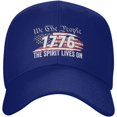 thumbnail image 2 of 1776 The Spirit Lives On Hats Patriotic Baseball Cap, 2 of 7