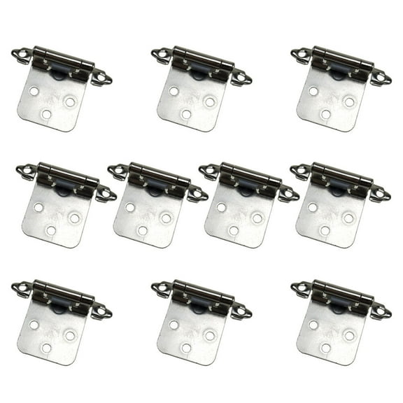 10 Pcs Brushed Spring Hinge White Nickel Hinges 7X3.8X3.5cm