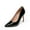 BLACK-PU-1, variant on BURUDANI Womens Low Heel Stiletto Pump Shoes Round Toe Slip On Dress Work Party Shoes