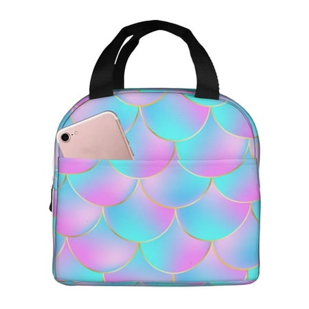 Insulated Lunch Bag for Women Men - Purple Dragon Scales Leakproof Cooler Lunch Box for Women Men  Lunch Tote Bags for Work School Picnic Travel