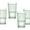 Green, variant on Godinger Highball Drinking Glasses, Tall Glass Cups, Vintage Decor, Water Glasses, Cocktail Glasses - Claro Collection, Large 17oz, Green, Set of 4