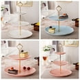thumbnail image 2 of OUTAD Dégagement 3 Niveau Cupcake Stand avec Couronne de Quincaillerie, Cupcake Stand Or Poignée Raccord pour Fête de Mariage, Plaqué Or Décoration Stand Plate-Forme Cupcake Stand, 2 of 5