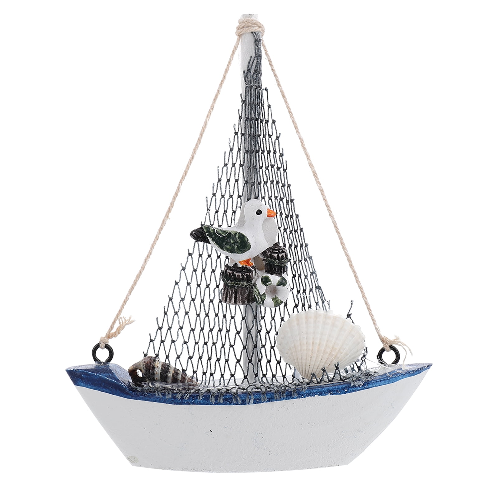 1Pc Wooden Sailboat Crafts Ship Model Sailing Boat Decor Home Ornament 