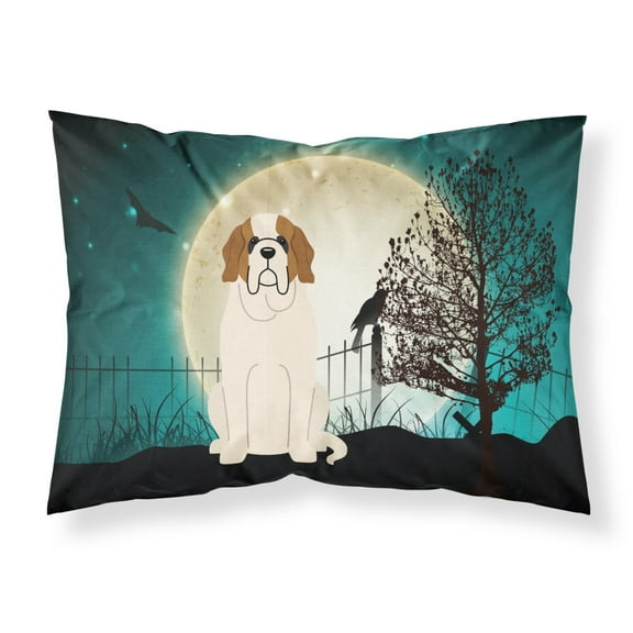 Halloween Scary Saint Bernard Fabric Standard Pillowcase