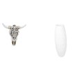 thumbnail image 1 of Escultura de pared de calavera,Estatua de resina con cabeza de vaca para decoración de pared y hogar,Adornos de diseño de patrón de decoración de pared de cabeza de vaca,Cubierta de, 1 of 8