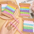 thumbnail image 3 of 24 Yards 2 Styles Rac RIC Trim 1/4 inch(7.5mm) Wave Ribbon Bending Fringe Trim Woven Fabric Sewing Lace for DIY Sewing Crafts Clothes Dress Embellishment Gift Wrapping Party, 3 of 8