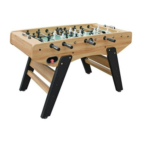 35.5 x 29.5 x 59 in. Center Stage Pro Series Foosball Table, Light Oak & Black - Green