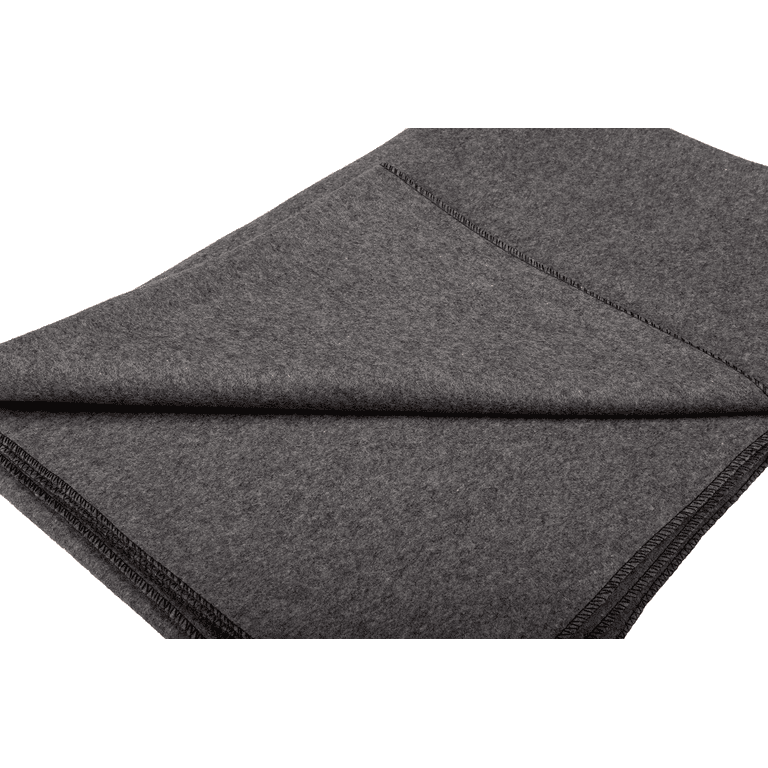 Farm Blue Wool Military Style Blanket Heavy Duty Medium to High Wool Camping Blanket
