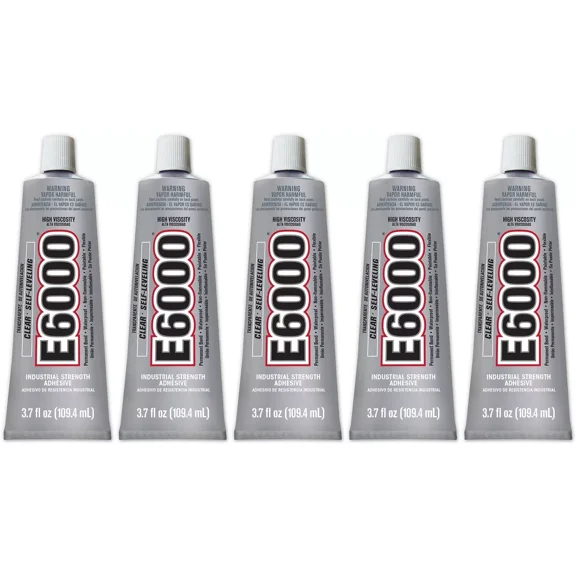 E6000 High Viscosity Adhesive, 3.7 Fluid Ounces - 5 Pack