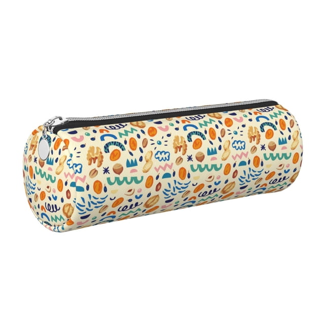Disketp Peanuts 8 Estuche Organizador de Lápices de Cuero, Estuche de Oficina con Cremallera para Bolígrafo y Lápiz