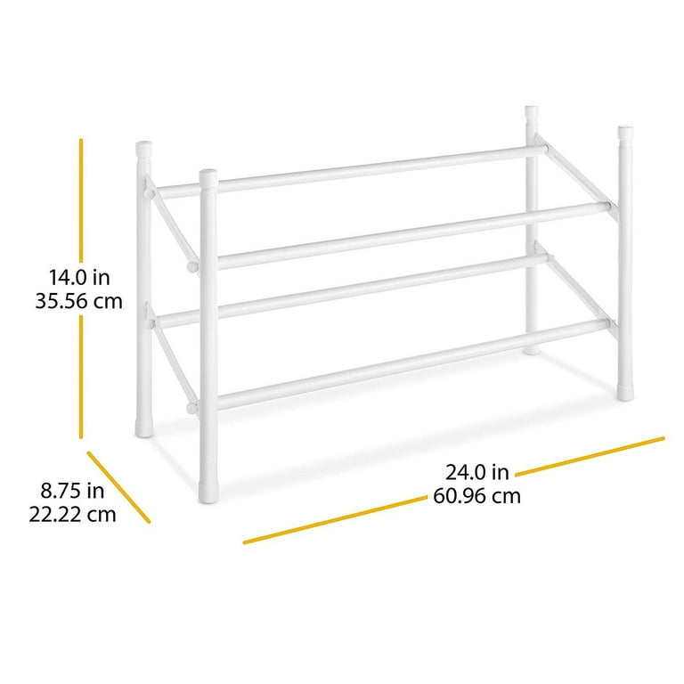 ②WWW_RACK WHAT WE WANT Whitmor Sturdy Organizer, 2-Tier Expanding and Stacking Shoe