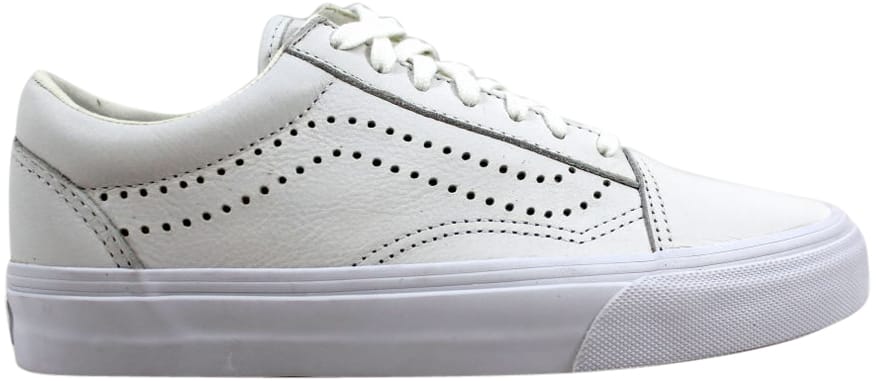 white leather vans size 4