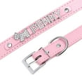 thumbnail image 4 of Pet Artist Personalized Dog Cat Collar DIY Name Letter Small Pet Puppy Bling PU Leather, 4 of 10