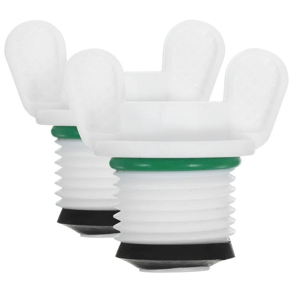 Pawsdot White Anti-Leak Hot Water Bottle Stoppers, PP, for Home 2Pcs