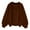 Brown, variant on Women's Sweatshirt Fall V Neck Fleece Sweatshirts Casual Long Sleeve Drop Shoulder Sweatshirt Pullover Tops Loose Athletic Sweatshirts (Black,L)