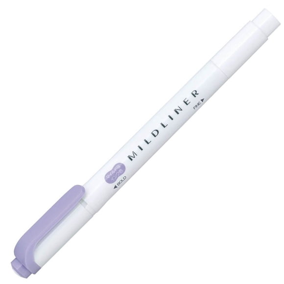 Resaltador Zebra Pen Mildliner Violeta, Punta Doble, Paquete de 10