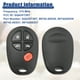 thumbnail image 5 of Control Remoto de Entrada Sin Llave Unique Bargains 315 MHz Toyota Sienna LE 2004-2020 Negro, 5 of 7