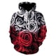 thumbnail image 2 of Sudadera con capucha con estampado 3D de flores rosas para hombres y mujeres, camisetas frescas e informales de manga larga con gráficos lavados, sudaderas con capucha, ropa de calle, camisetas barata, 2 of 4