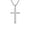 Silver, variant on PAMTIER Men's and Women's Stainless Steel Classic Devotion with Rhinestones Cross Pendant Necklace Black