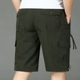 thumbnail image 4 of hotojiny Cargo Shorts for Men Summer Hiking Short Pants with Multi Pockets Elastic Waist Knee Length Big and Tall Bermuda Shorts, 4 of 5