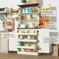 thumbnail image 6 of ANPOO 71''Tall Farmhouse Kitchen Pantry Cabinet, 7 Layers Storage Cabinet, 3 Drawers, 6 Hanging Shelves, Adjustable Shelves, Versatile Large Rustic Cabinet for Kitchen, Dining Room, Living Room, 6 of 8
